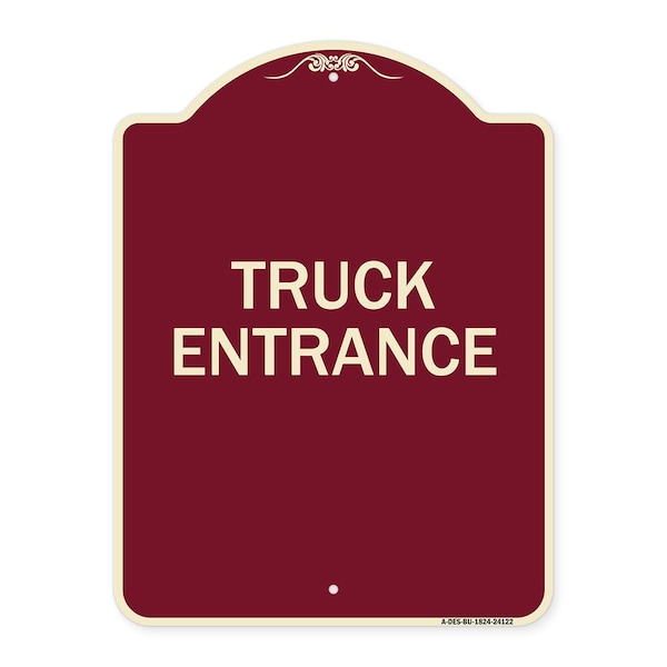 Signmission Driveway Truck Entrance Heavy-Gauge Aluminum Architectural Sign, 24" x 18", BU-1824-24122 A-DES-BU-1824-24122 - main